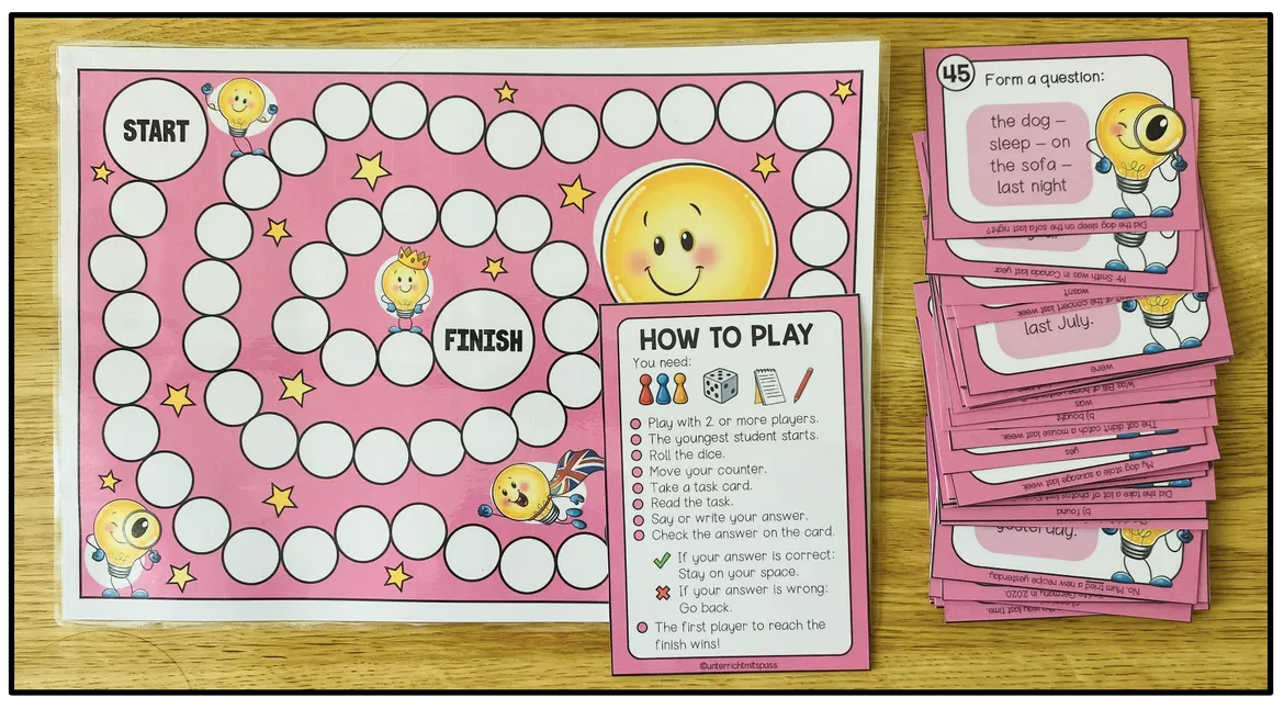 Bild in der Beschreibung des Unterrichtsmaterials PAST SIMPLE – Grammar Game von Unterrichtmitspass #1