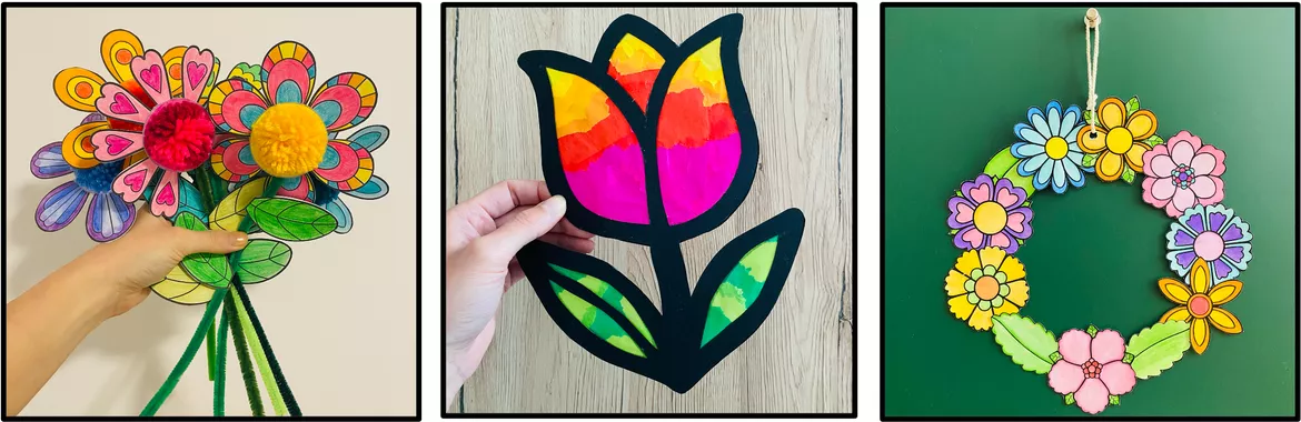 Bild in der Beschreibung des Unterrichtsmaterials FRÜHLING - Bastelpaket von Unterrichtmitspass #3