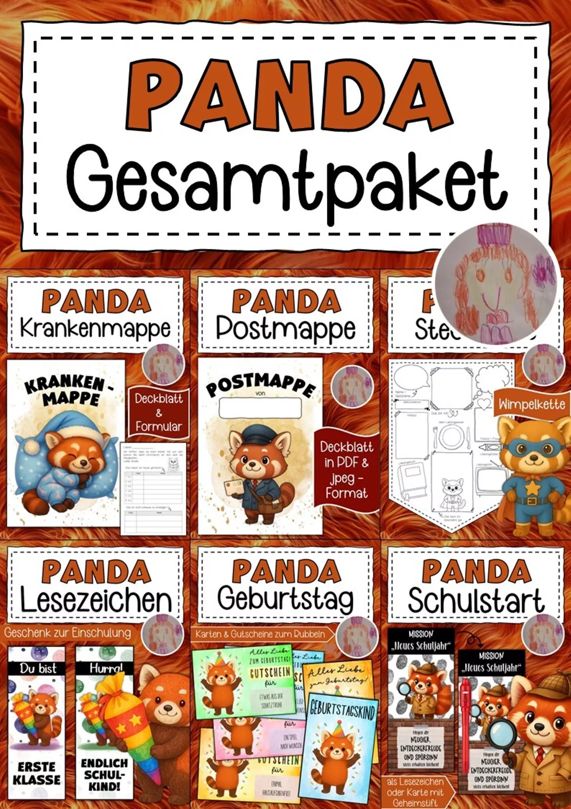 Bild in der Beschreibung des Unterrichtsmaterials Abschiedsgeschenk Roter Panda von Abenteuer Grundschule #1