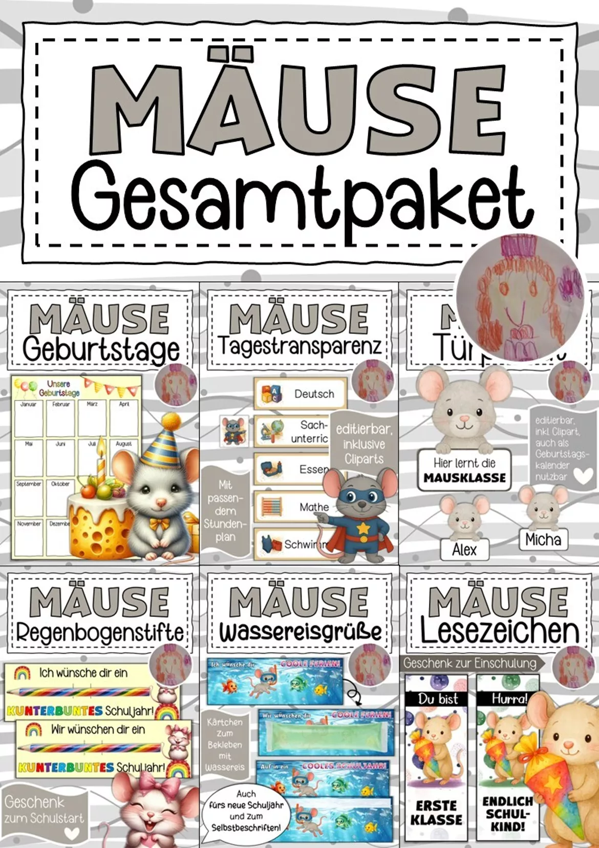 Bild in der Beschreibung des Unterrichtsmaterials Abschiedsgeschenk Mausklasse Klassentier Maus von Abenteuer Grundschule #1