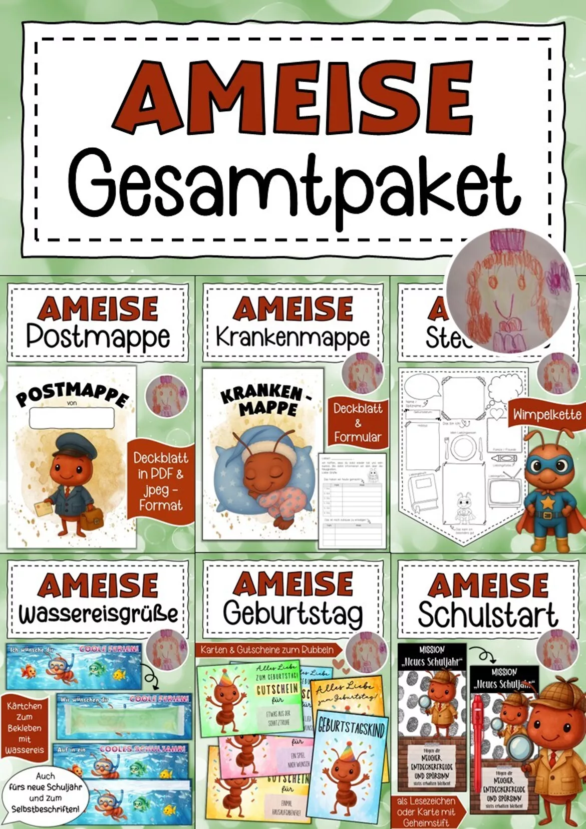 Bild in der Beschreibung des Unterrichtsmaterials Ameisenklasse freies Schreiben Klassentier Ameise von Abenteuer Grundschule #1