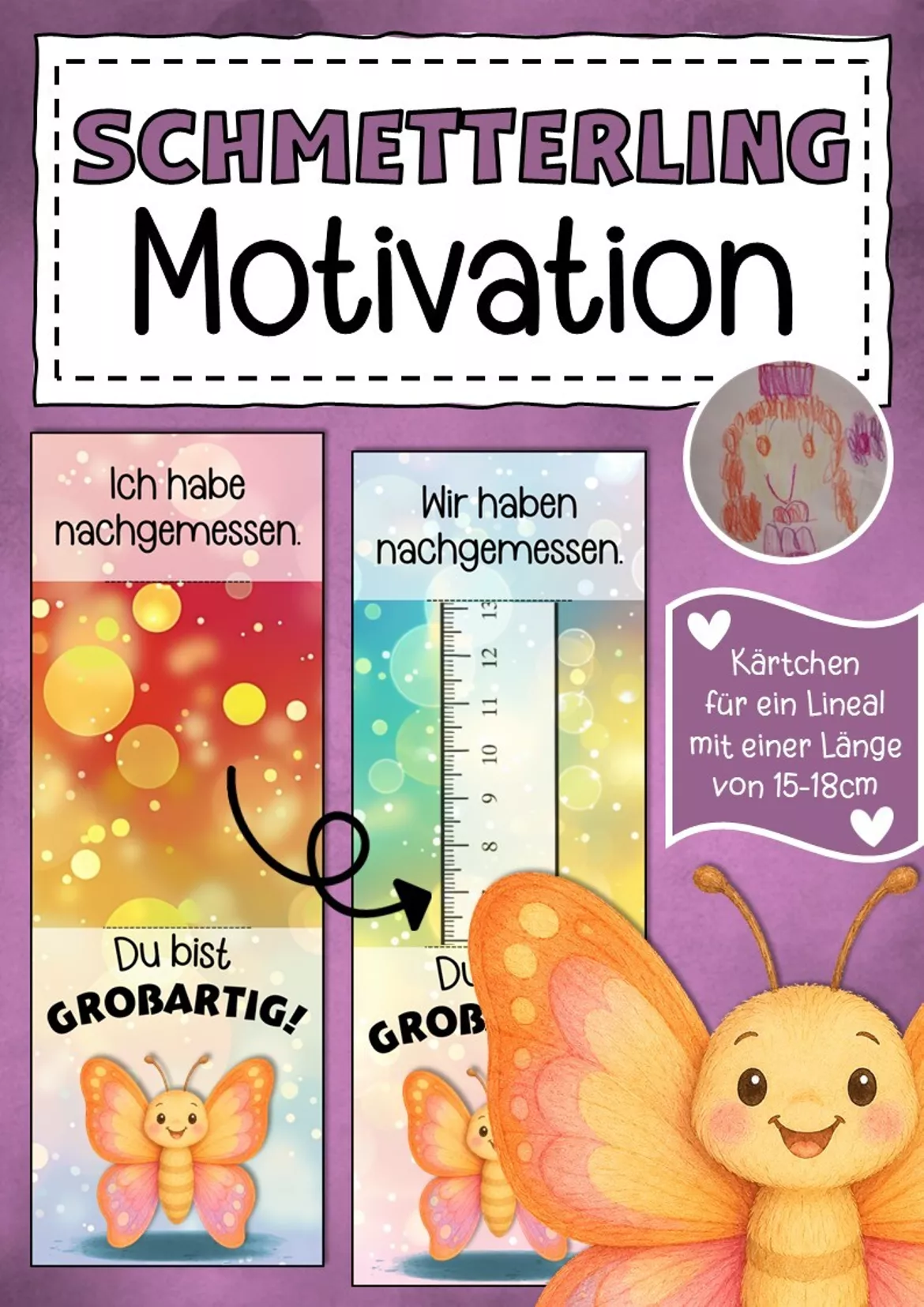 Bild in der Beschreibung des Unterrichtsmaterials Feriengrüße Wassereis Schmetterlingsklasse Klassentier Schmetterling von Abenteuer Grundschule #1