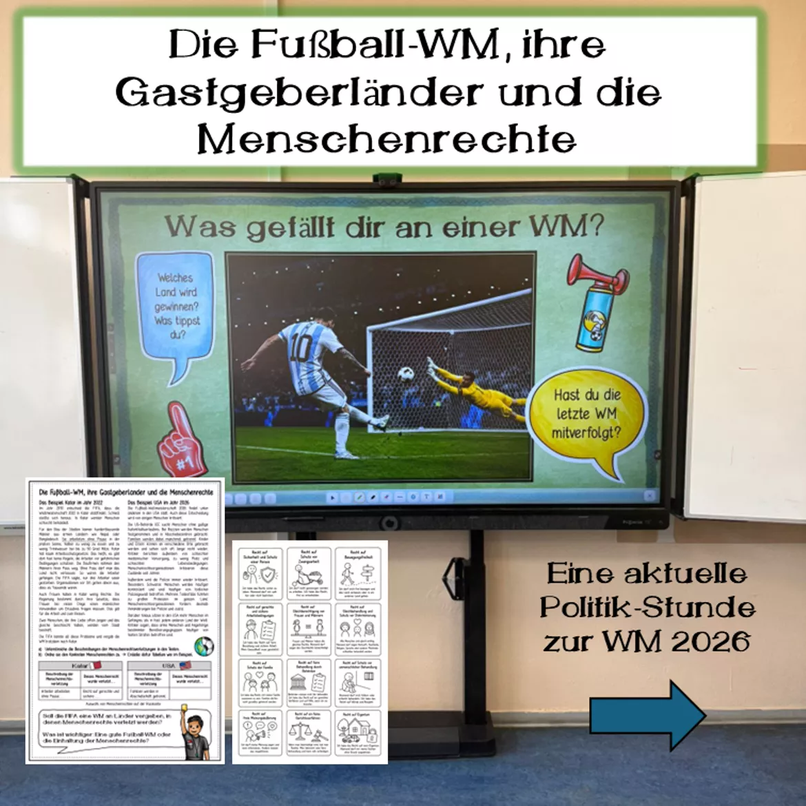 Bild in der Beschreibung des Unterrichtsmaterials Fußball-WM 2026 kritisch betrachtet: Menschenrechte, Gastgeberländer & FIFA von Sandras Ideenkiste #1