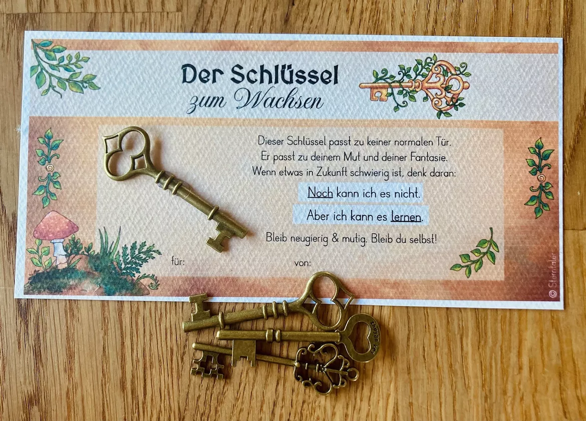 Bild in der Beschreibung des Unterrichtsmaterials Abschiedsgeschenk: Schlüssel zum Wachsen/ Schlüssel zum Erfolg von Sterntaler #1