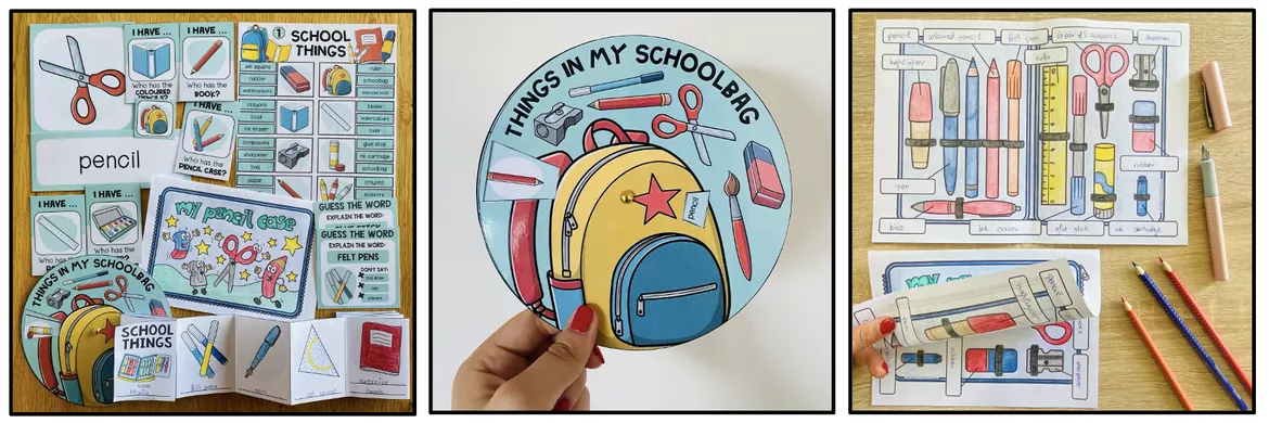 Bild in der Beschreibung des Unterrichtsmaterials SCHOOL THINGS - Materialpaket von Unterrichtmitspass #1