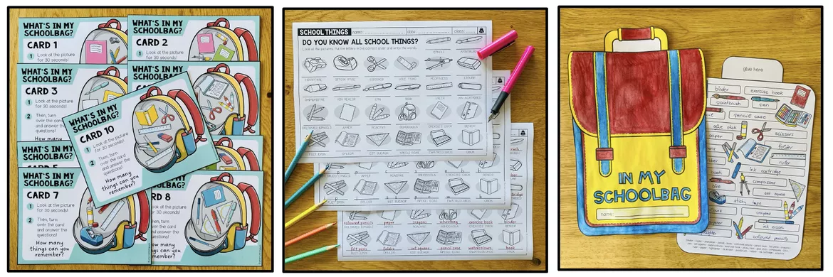 Bild in der Beschreibung des Unterrichtsmaterials SCHOOL THINGS - Materialpaket von Unterrichtmitspass #4