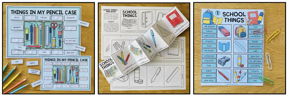 Bild in der Beschreibung des Unterrichtsmaterials SCHOOL THINGS - Materialpaket von Unterrichtmitspass #3