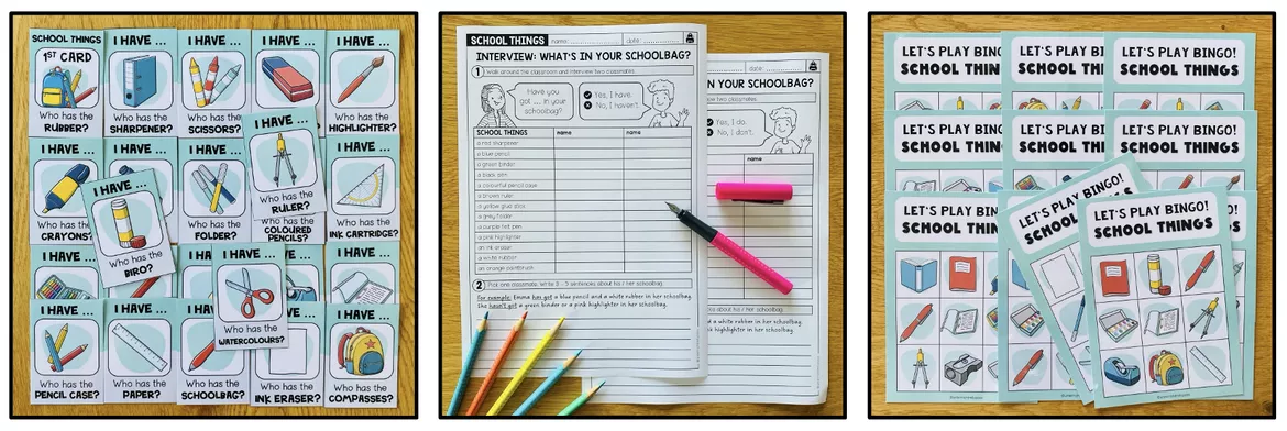 Bild in der Beschreibung des Unterrichtsmaterials SCHOOL THINGS - Materialpaket von Unterrichtmitspass #5