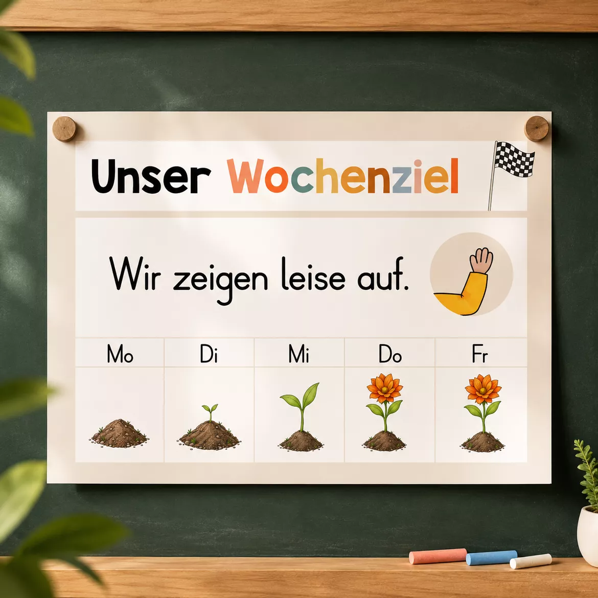 Bild in der Beschreibung des Unterrichtsmaterials Wochenziel - Ziel der Woche - Tagesziel von FreuleinBerg #1