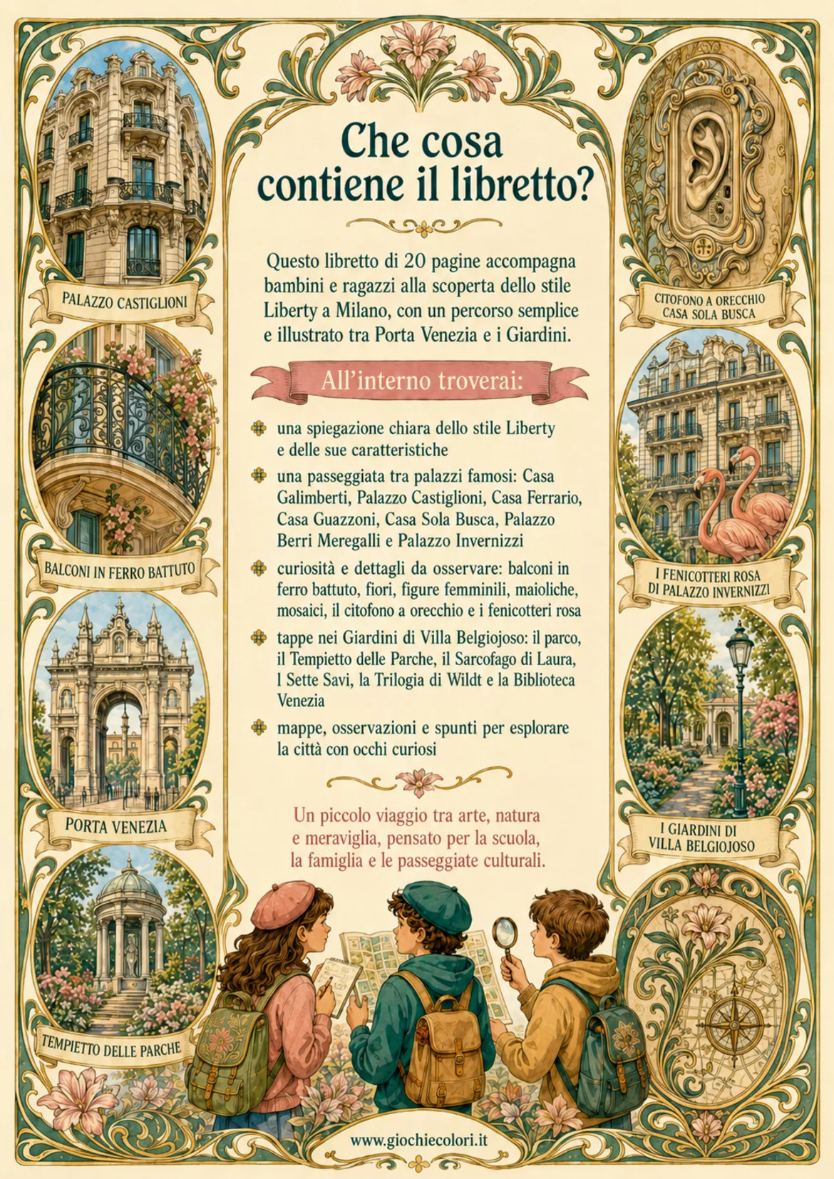 Bild in der Beschreibung des Unterrichtsmaterials alla scoperta della milano liberty (bambini e ragazzi) von Maestro Fabio Giochiecolori #1