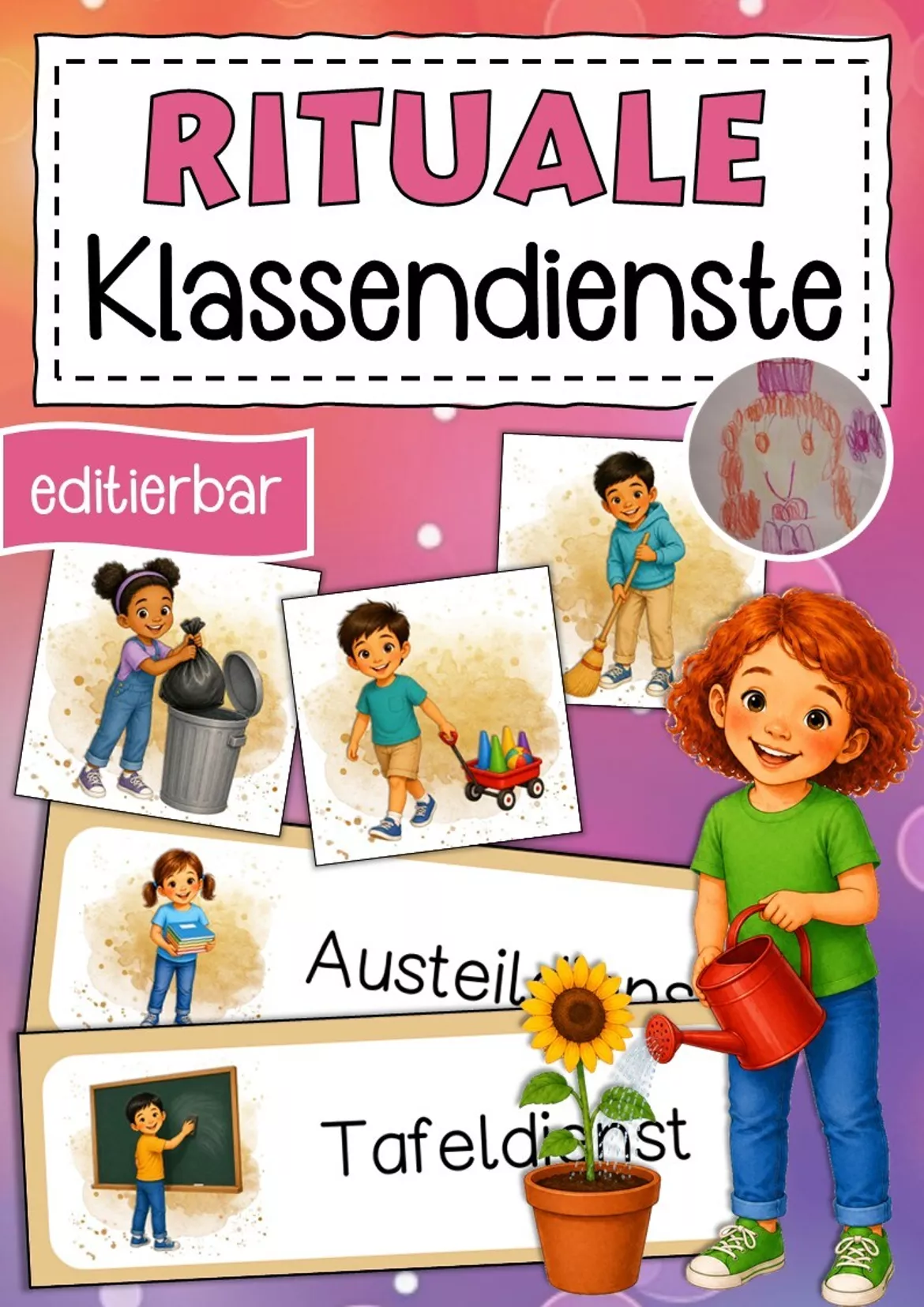 Bild in der Beschreibung des Unterrichtsmaterials Begrüßung Verabschiedung Bildkarten von Abenteuer Grundschule #1