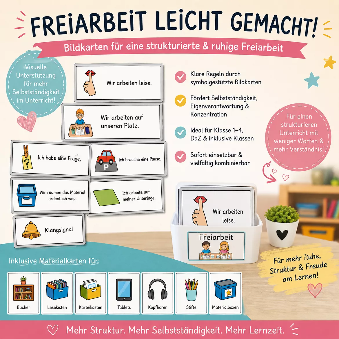 Bild in der Beschreibung des Unterrichtsmaterials Freiarbeitsmaterial Bildkarten Klasse 1, Klasse 2, Klasse 3 von LernTagebuch #1