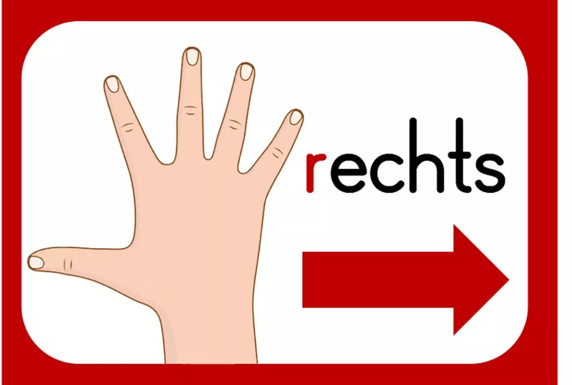 Bild in der Beschreibung des Unterrichtsmaterials Links Rechts Schilder von FreuleinBerg #3