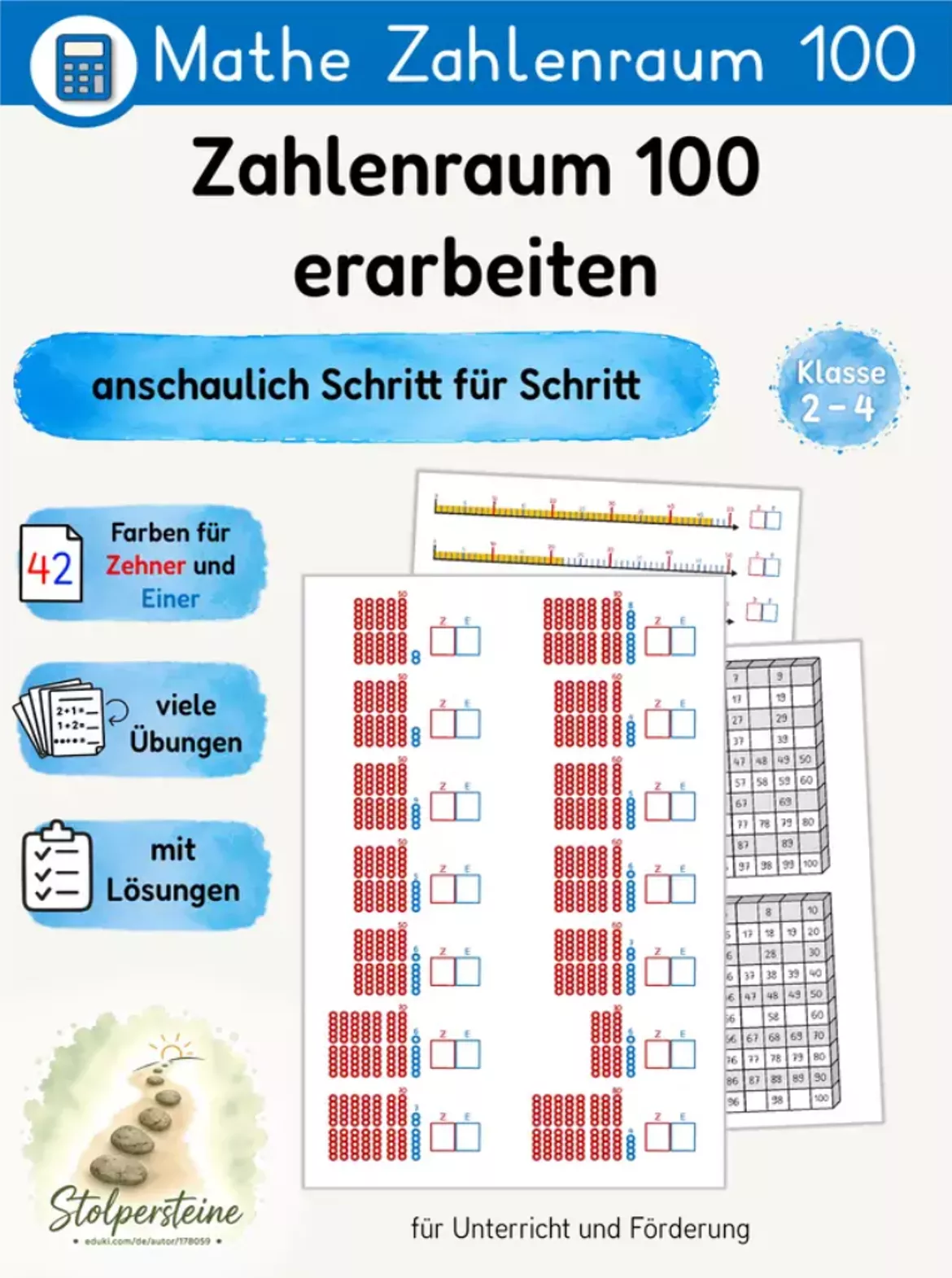 Bild in der Beschreibung des Unterrichtsmaterials Plus Minus Zehnerübergang bis 20 in Spiralen von Stolpersteine #2