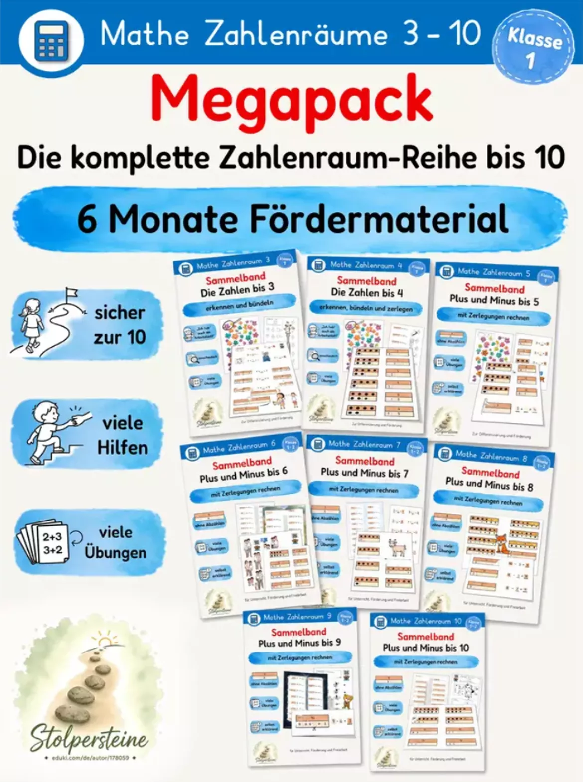 Bild in der Beschreibung des Unterrichtsmaterials Prävention Klasse 1/2: Kurzdiagnostik Mathe / Zahlenraum 20 (Förderdiagnostik) von Stolpersteine #2