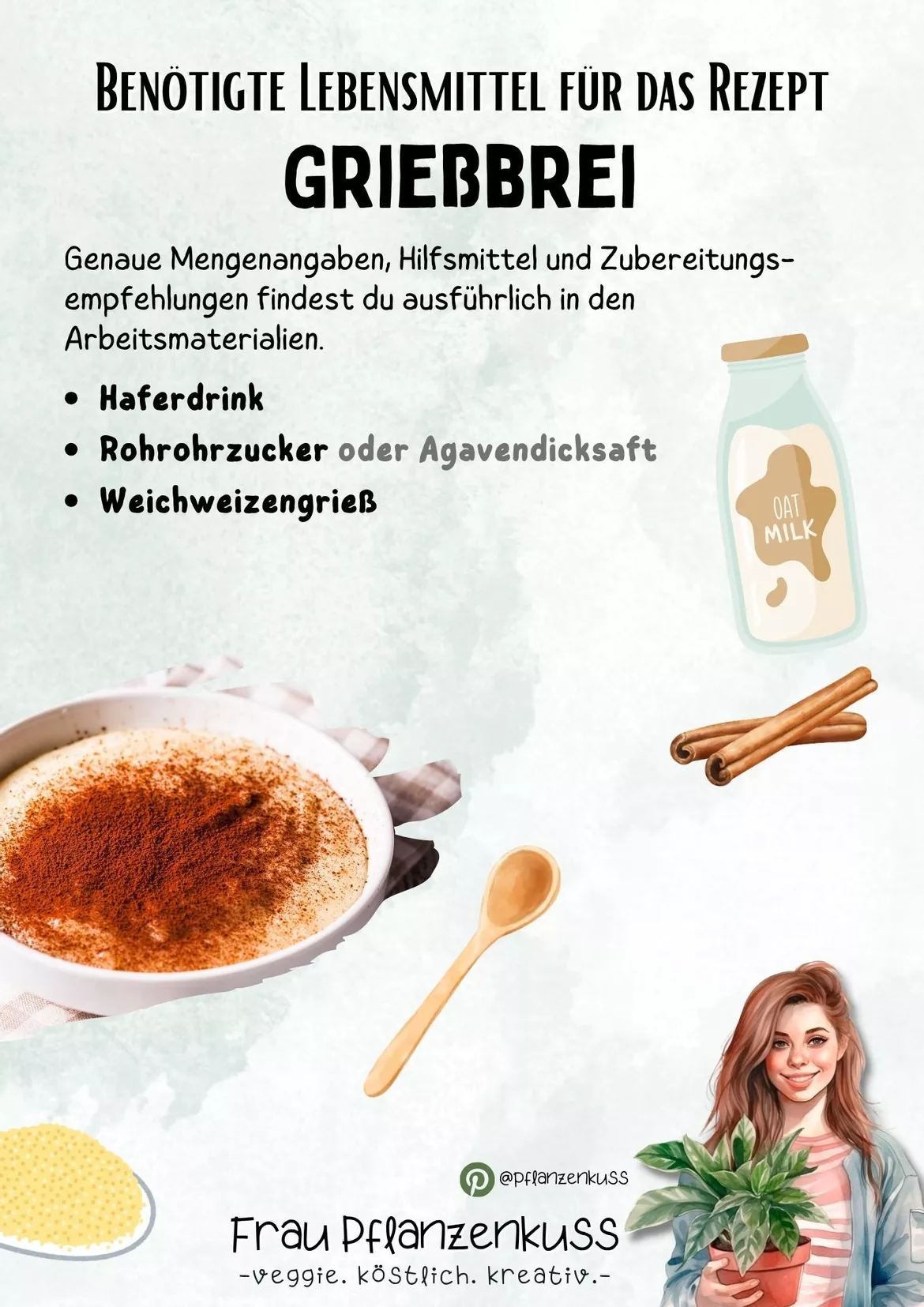 Bild in der Beschreibung des Unterrichtsmaterials Rezept: Grießbrei (vegetarisch oder vegan) | Hauswirtschaft & Ernährung | Klasse 5–9 von Frau Pflanzenkuss #1