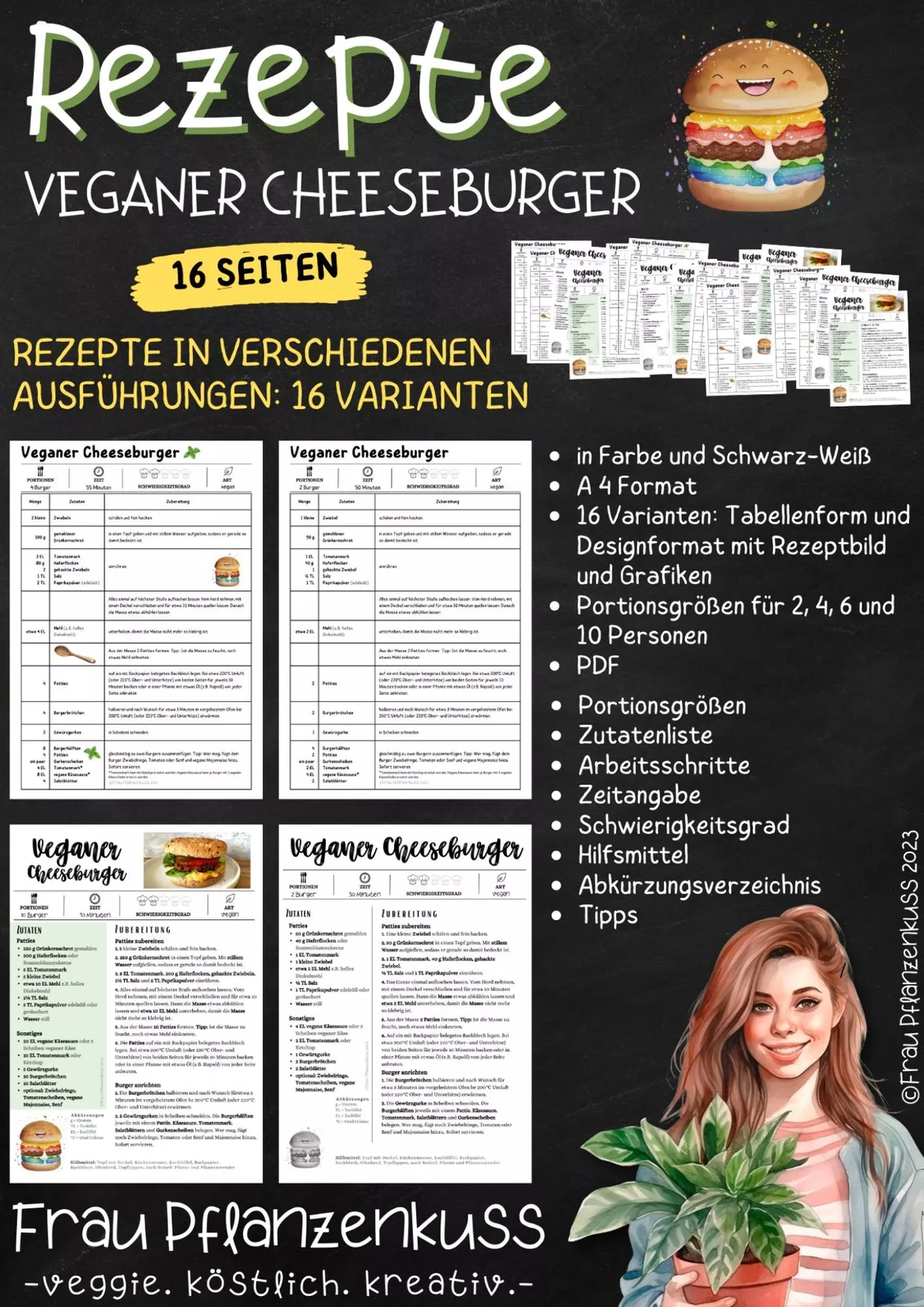 Bild in der Beschreibung des Unterrichtsmaterials Rezept: Veganer Cheeseburger | Hauswirtschaft & Ernährung | Klasse 5–9 von Frau Pflanzenkuss #2