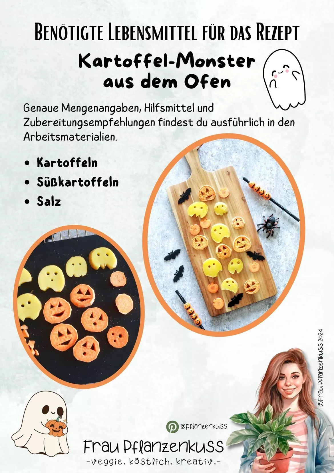 Bild in der Beschreibung des Unterrichtsmaterials Halloween-Rezept: Kartoffel-Monster aus dem Ofen | Hauswirtschaft & Ernährung | Klasse 5–9 von Frau Pflanzenkuss #1