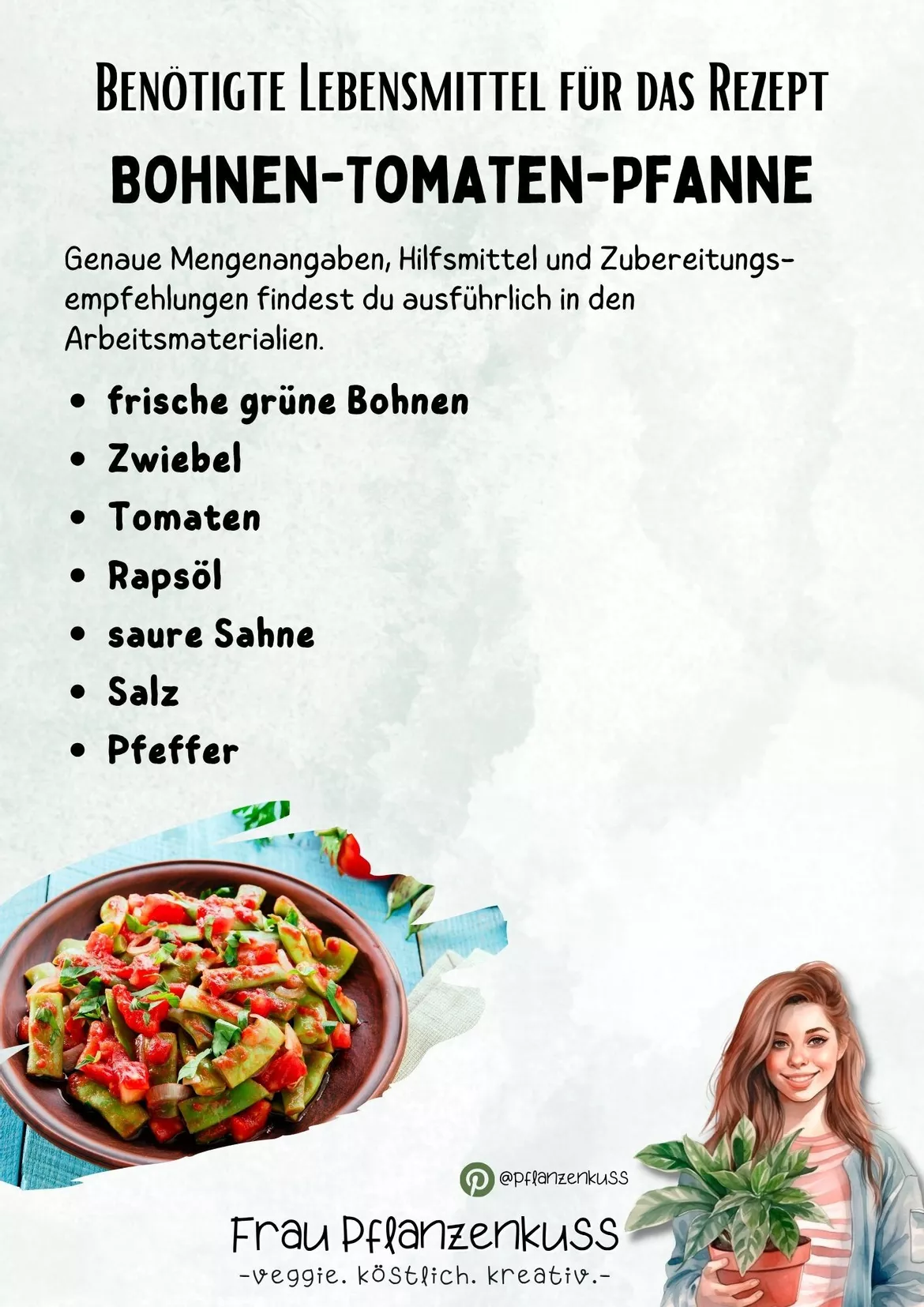 Bild in der Beschreibung des Unterrichtsmaterials Rezept: Tomaten-Bohnen-Pfanne | Vegetarisch | Hauswirtschaft & Ernährung | Klasse 5–9 von Frau Pflanzenkuss #2