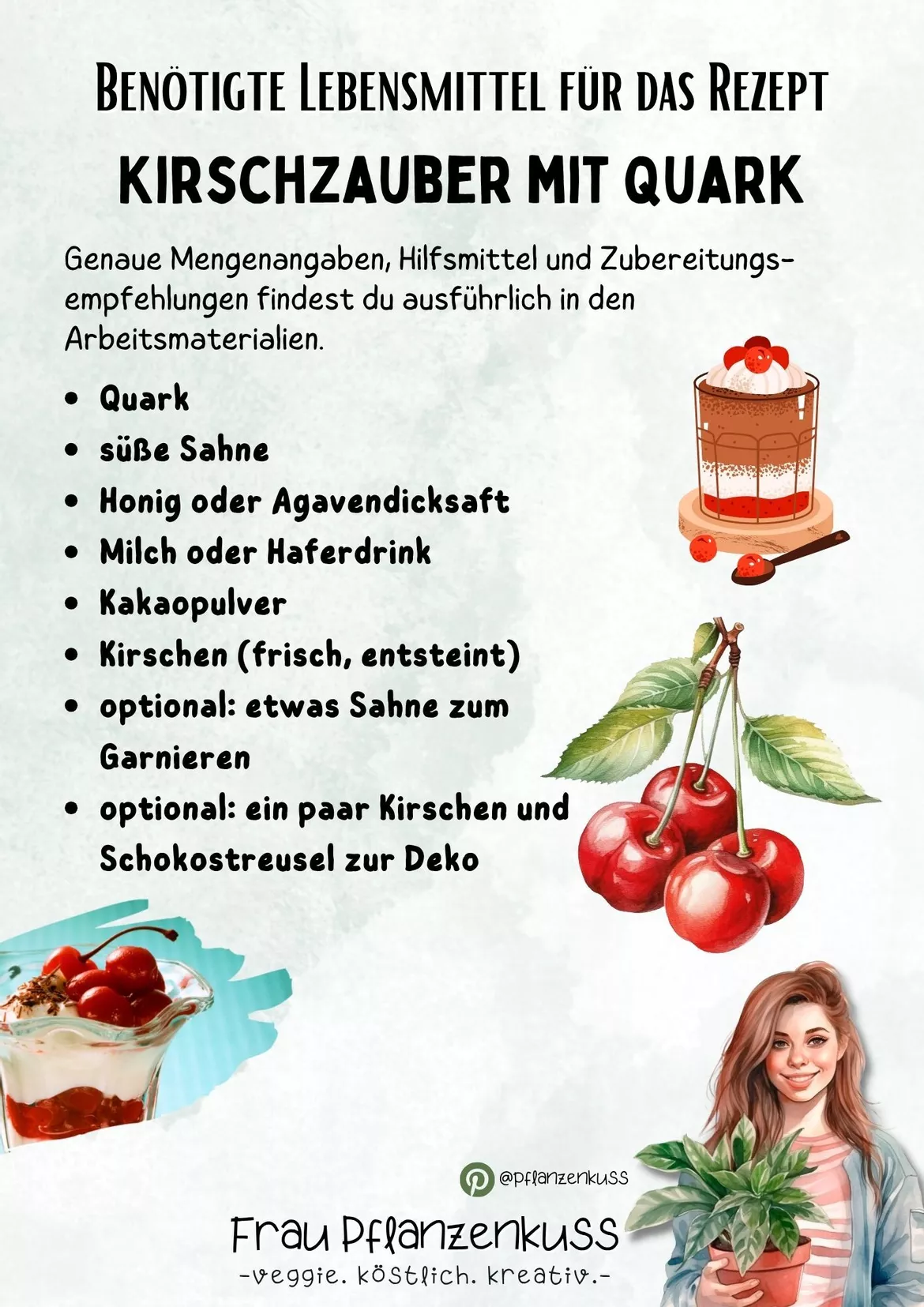 Bild in der Beschreibung des Unterrichtsmaterials Rezept: Kirschzauber mit Quark | Vegetarisch | Hauswirtschaft & Ernährung | Klasse 5–9 von Frau Pflanzenkuss #1