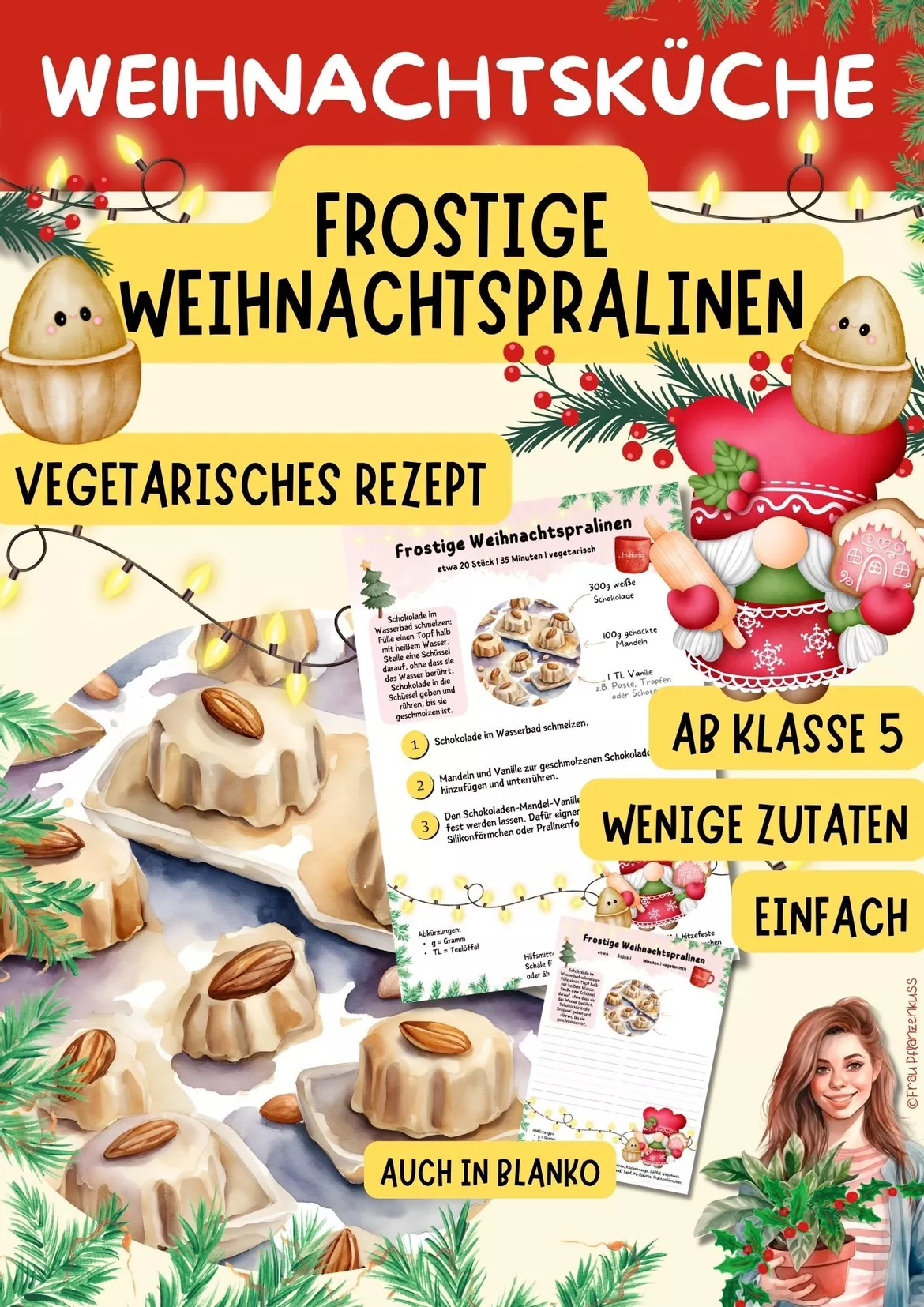 Bild in der Beschreibung des Unterrichtsmaterials Wichtelrezept: Frostige Weihnachtspralinen | Vegetarisches Weihnachtsrezept | Hauswirtschaft Klasse 5–9 von Frau Pflanzenkuss #2