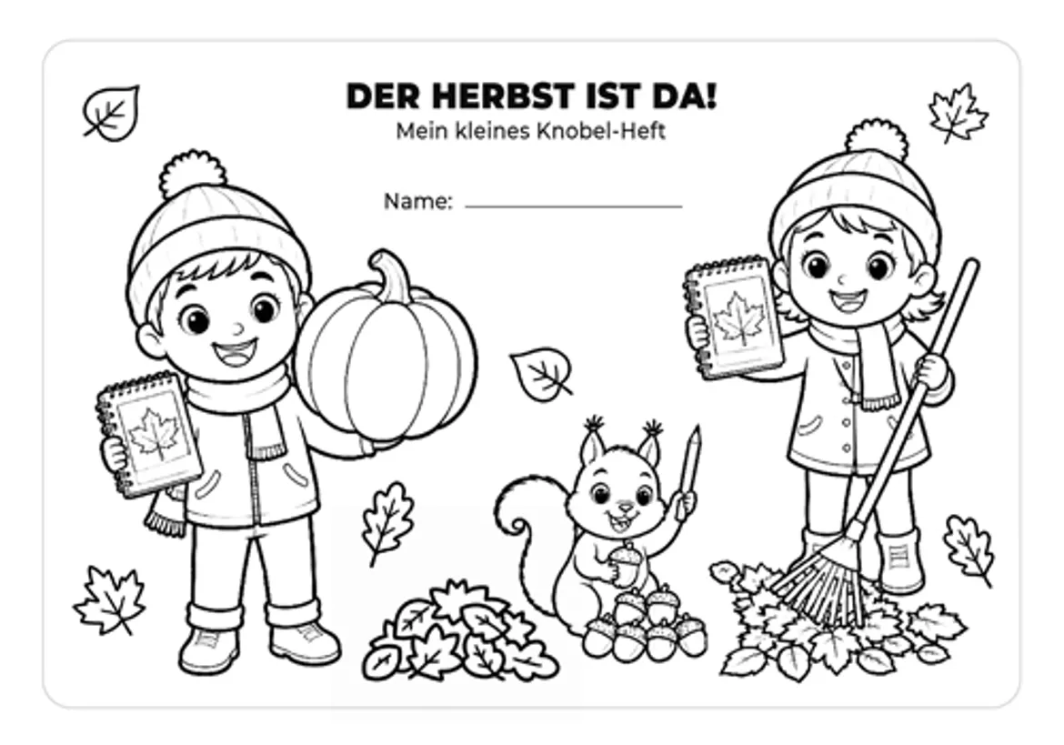 Bild in der Beschreibung des Unterrichtsmaterials Herbst | Rätsel | Heft | Freiarbeit | Klasse 1-4 von Fischers Wissen #1