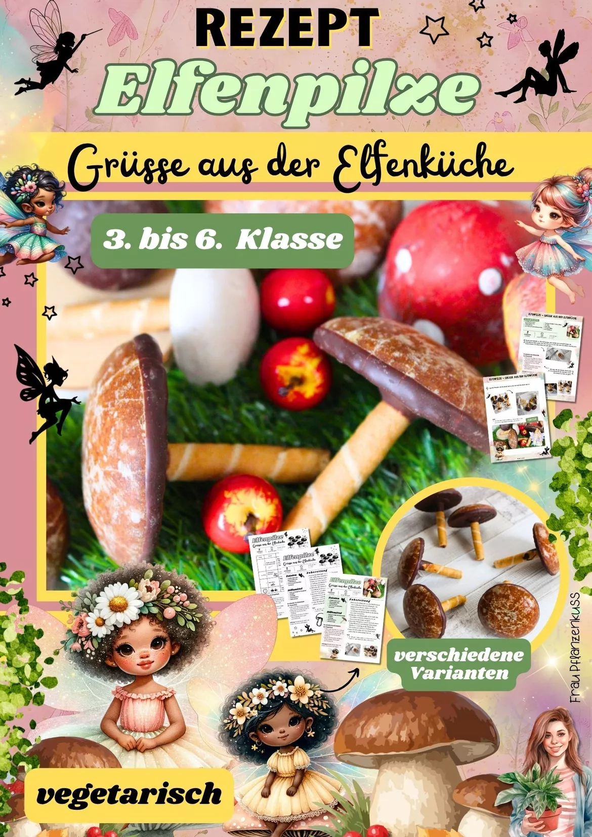Bild in der Beschreibung des Unterrichtsmaterials Elfenrezept: Elfenpilze aus der Elfenküche | Kreatives Rezept für Schule & Projekte | Klasse 3–6 von Frau Pflanzenkuss #2