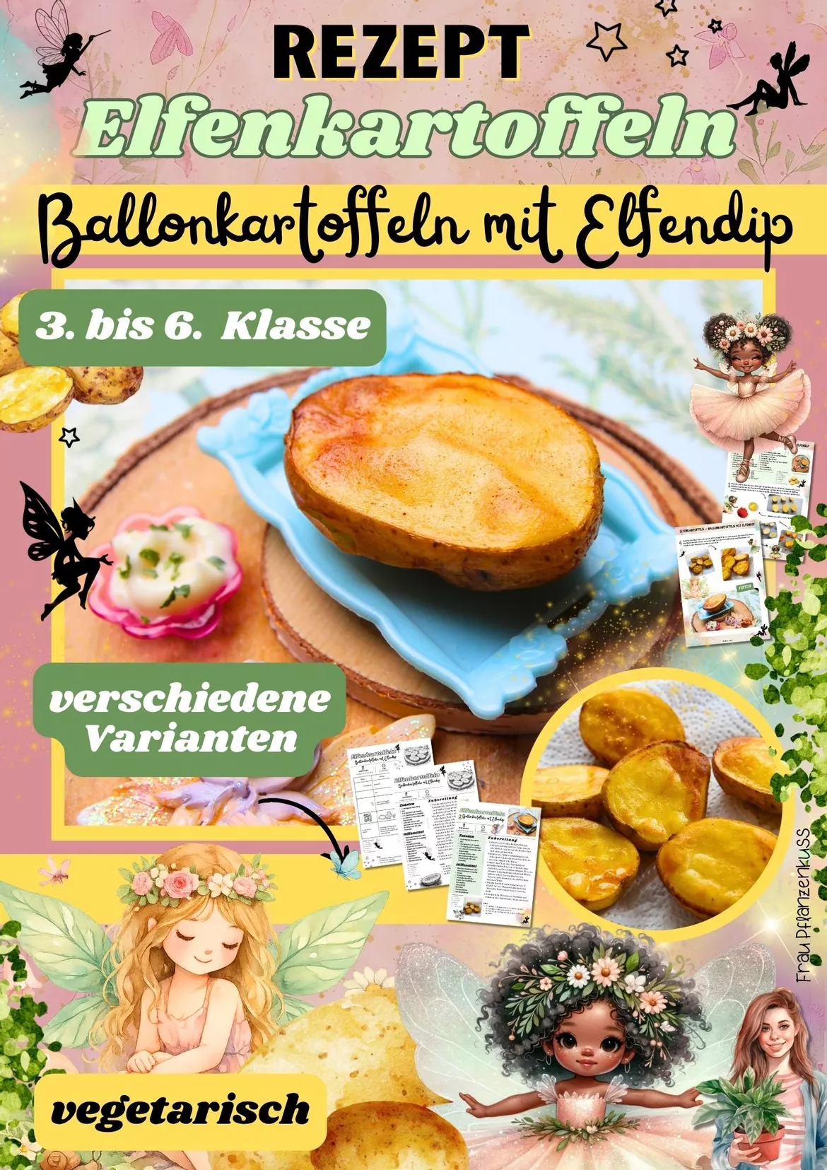Bild in der Beschreibung des Unterrichtsmaterials Elfenrezept: Ballonkartoffeln mit Elfendip | Kreatives Kartoffelrezept | Schule & Projekte | Klasse 3–6 von Frau Pflanzenkuss #2
