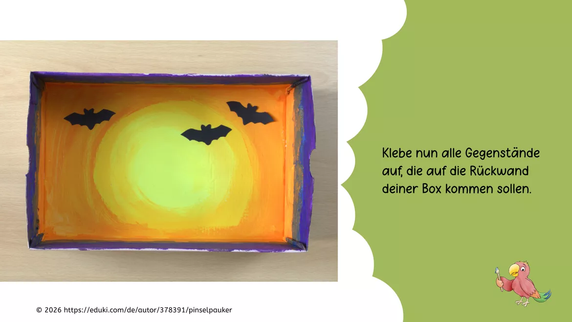 Bild in der Beschreibung des Unterrichtsmaterials Kunst Halloween, Halloween in der Kiste, Herbst von Pinselpauker #2