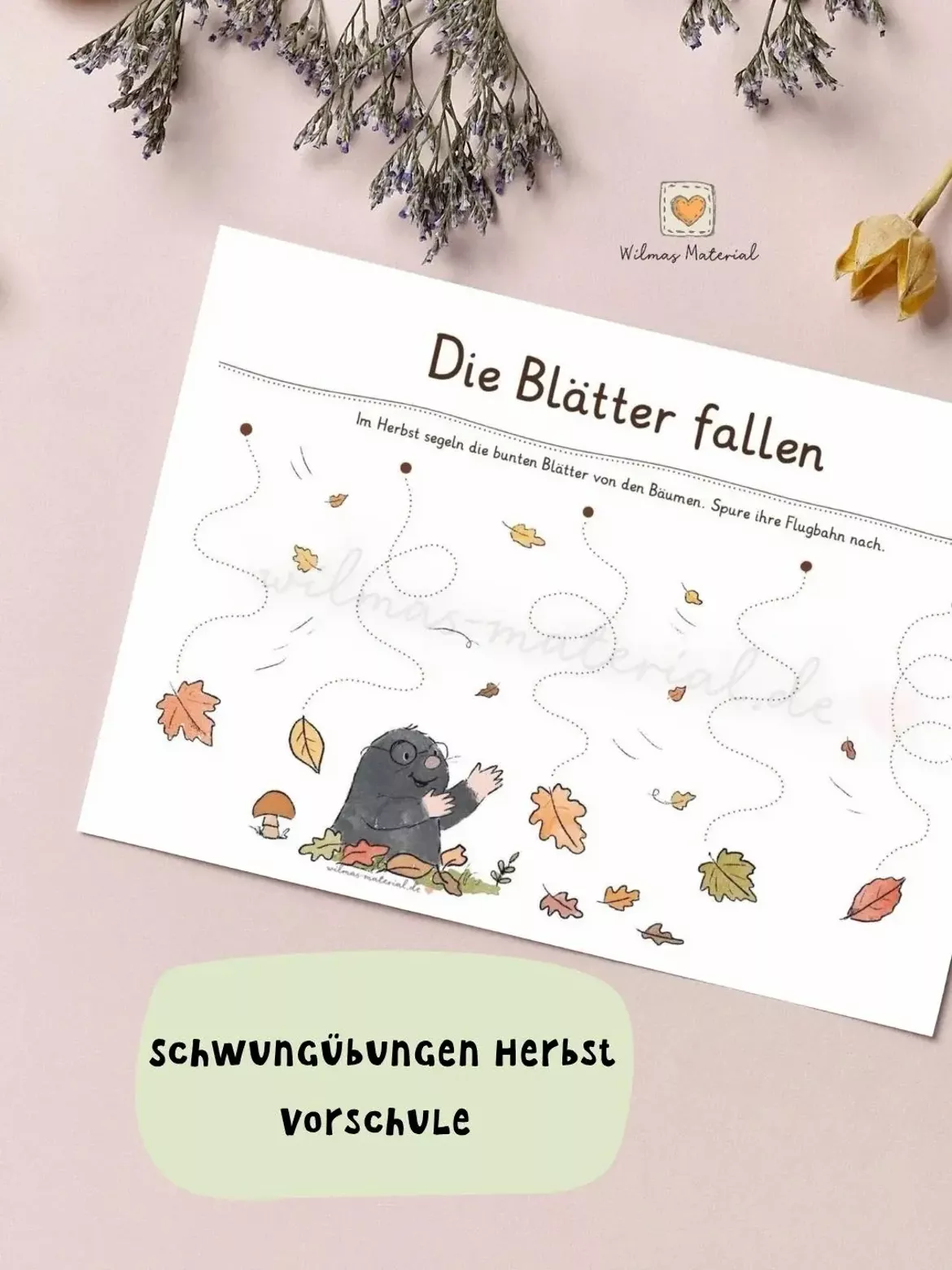 Bild in der Beschreibung des Unterrichtsmaterials Vorschulheft Herbst: 34 Arbeitsblätter für die Vorschule von Wilma Wochenwurm #2