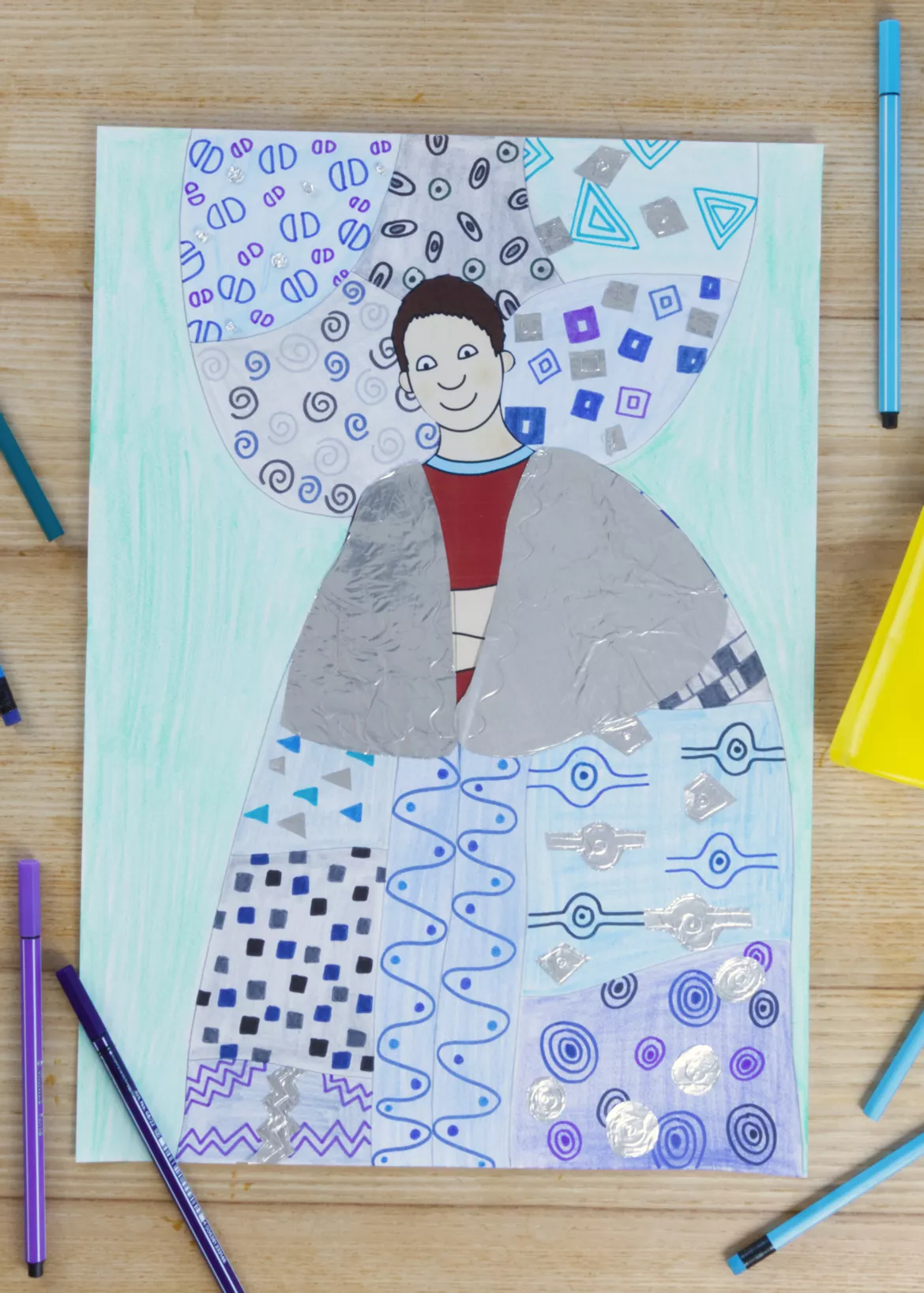 Bild in der Beschreibung des Unterrichtsmaterials Kunst Gustav Klimt, Goldene Adele, Grundschule von Pinselpauker #2