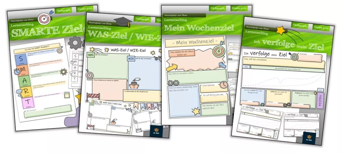 Bild in der Beschreibung des Unterrichtsmaterials Ziele setzen und verfolgen - Themenpaket | Lerncoaching | Klasse 5-10 von Dr.Teach #1