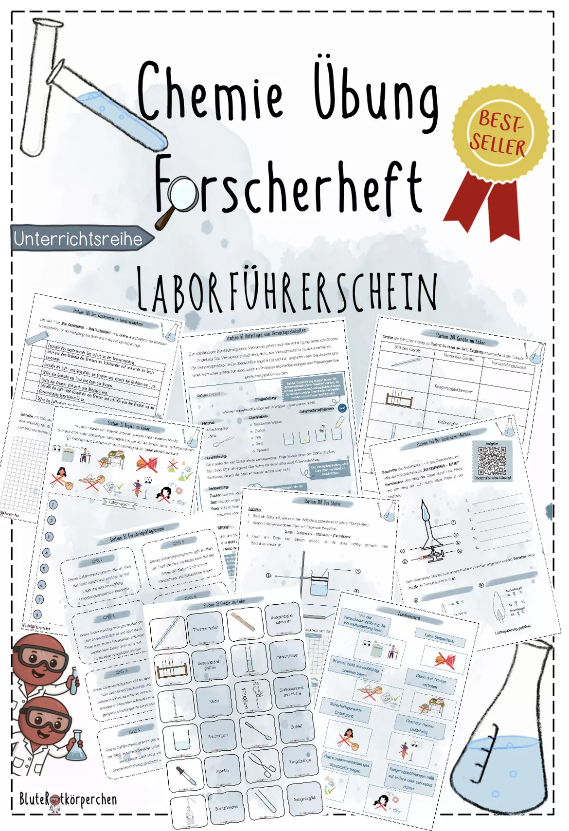 Bild in der Beschreibung des Unterrichtsmaterials Gasbrenner Aufbau und Inbetriebnahme | Chemie Übung 8 | fertige Unterrichtsstunde | sofort einsetzbar von BluteRotkörperchen #2