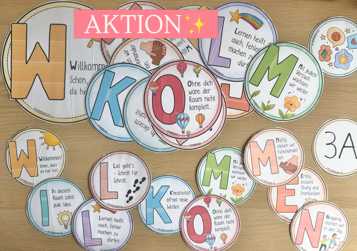 Bild in der Beschreibung des Unterrichtsmaterials Willkommensdeko / Klassenzimmer - Poster Klassenlehrer / Growth Mindset Begrüßungen Willkommen Türdeko Schuljahresanfang von Doodleteacher #1