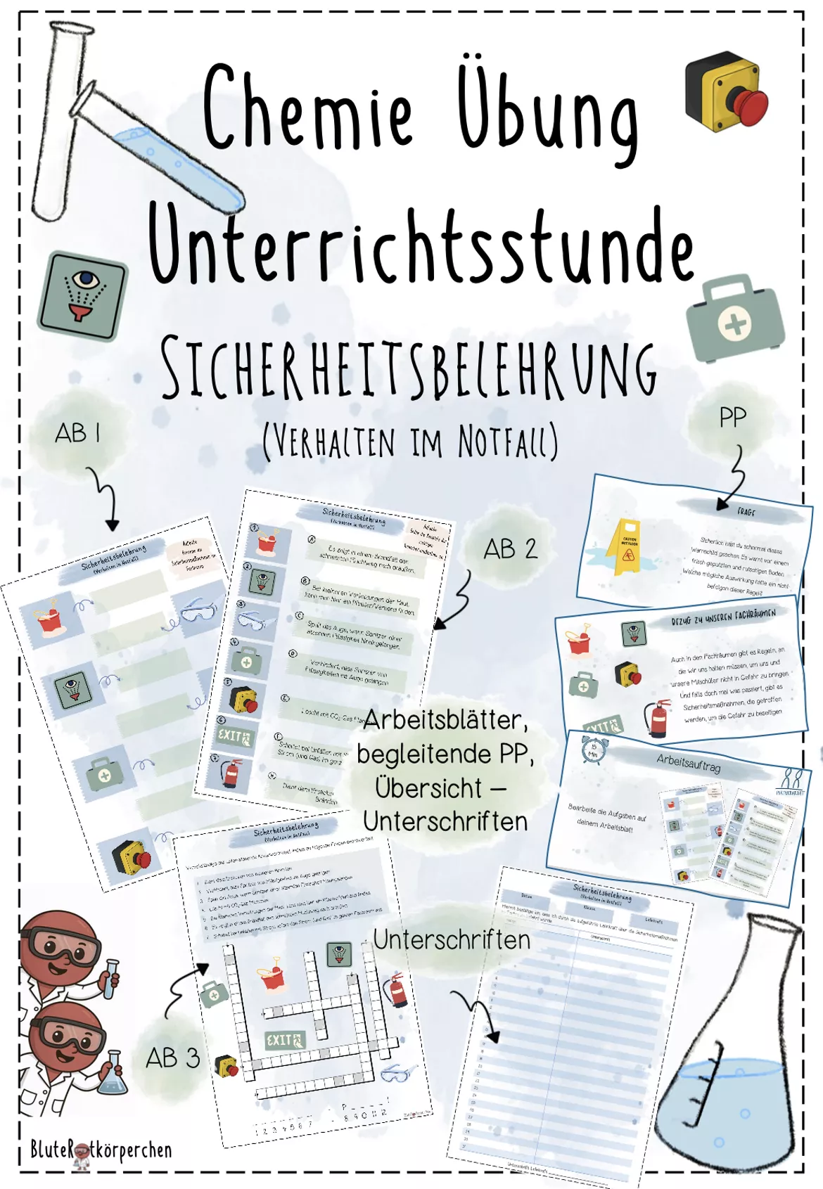 Bild in der Beschreibung des Unterrichtsmaterials Laborführerschein | EscapeRoom | fertige Unterrichtsstunde | sofort einsetzbar von BluteRotkörperchen #2