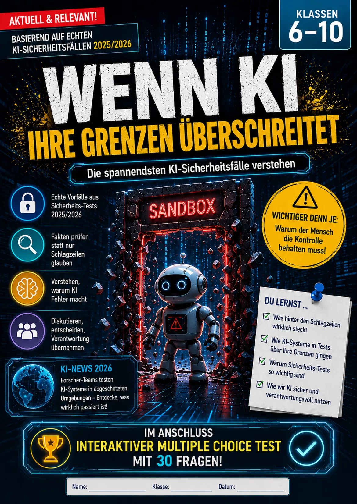 Bild in der Beschreibung des Unterrichtsmaterials Wenn KI ihre Grenzen überschreitet Schnupperseiten FREEBIE von Markys-Simu-KI #1