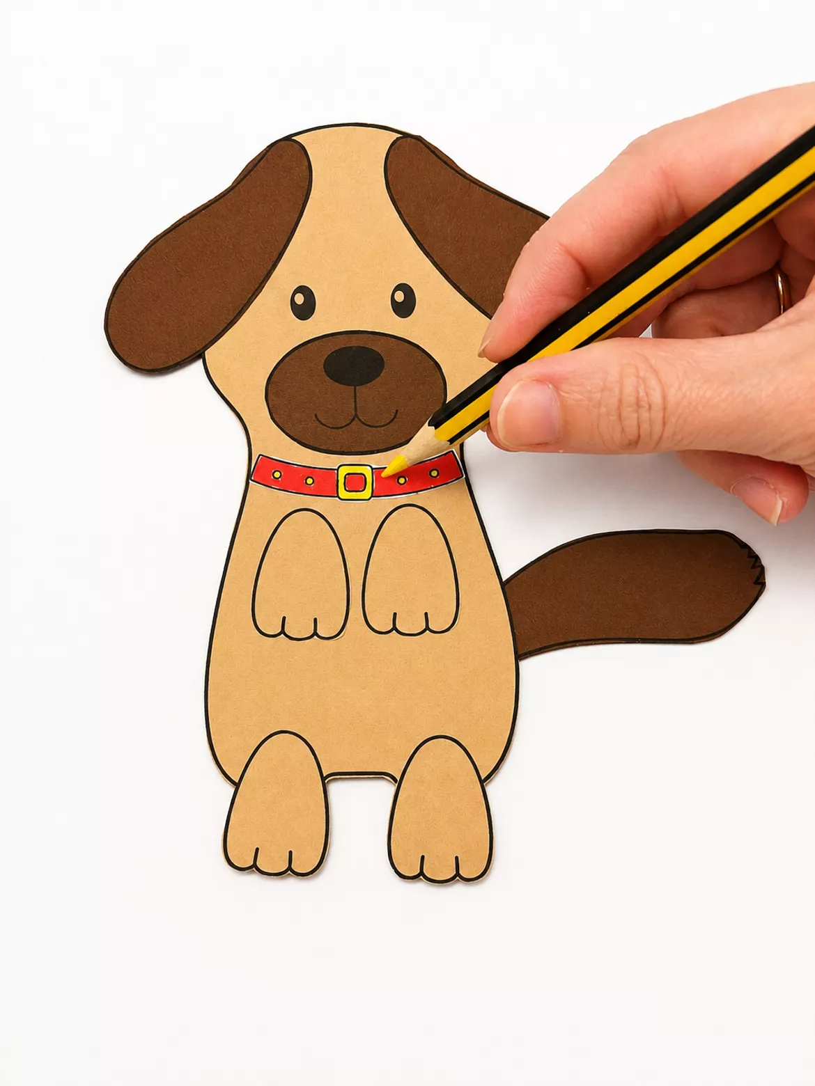 Bild in der Beschreibung des Unterrichtsmaterials H wie Hund - Kunststunde 1. Klasse - Basteln - Fensterdeko von materialfreundin #2