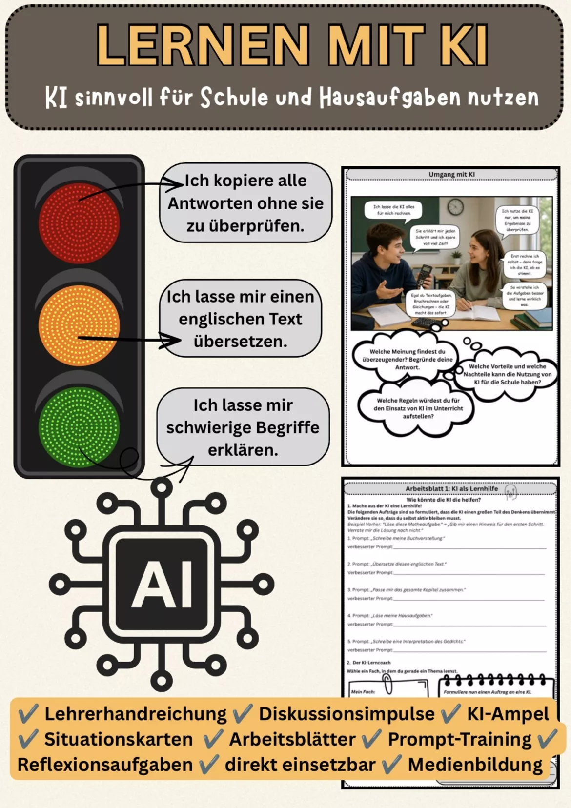 Bild in der Beschreibung des Unterrichtsmaterials Erste Schulwoche Sek I | Arbeitsheft mit Kennenlernen, Reflexion & Stundenplan von Farbenflug #1