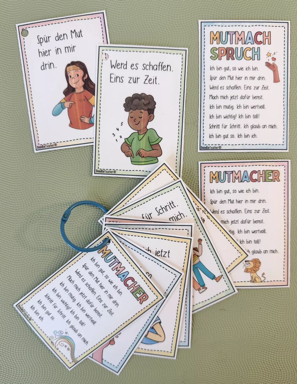 Bild in der Beschreibung des Unterrichtsmaterials Mutmachspruch auch als (Klopf-Affirmation & Tapping Mutmacher EFT) von Doodleteacher #1