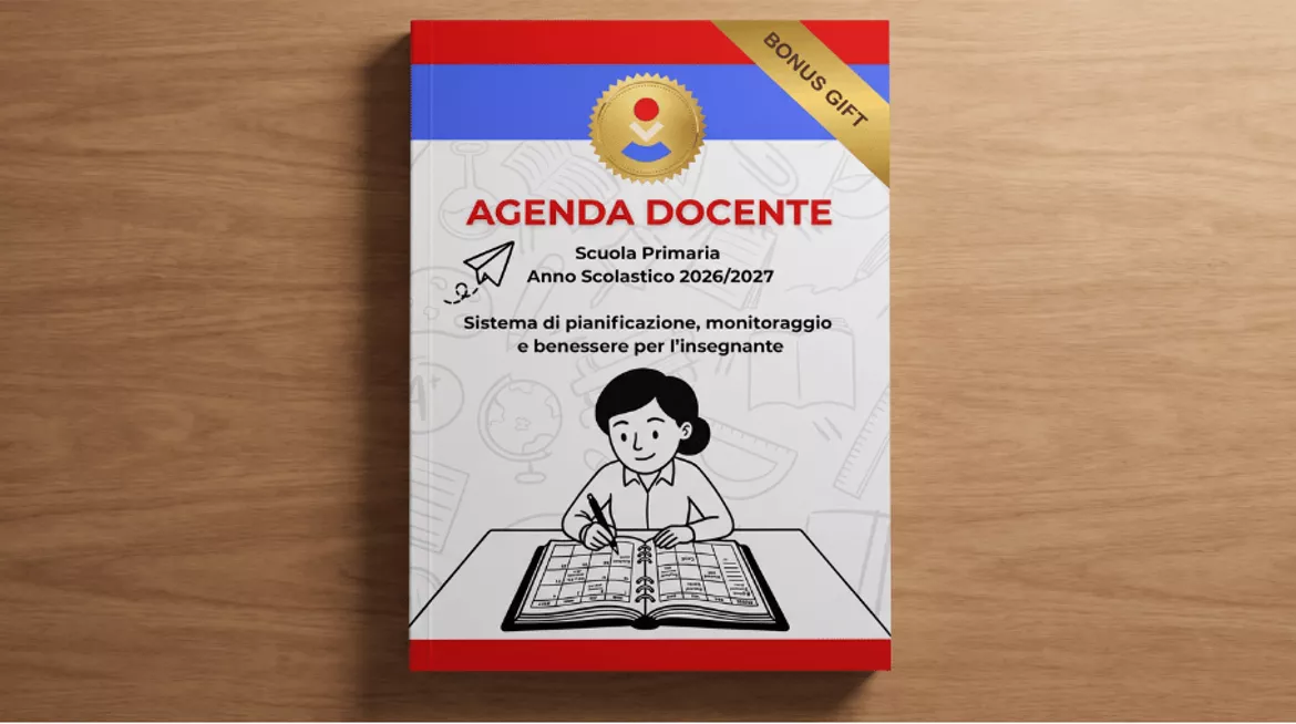 Bild in der Beschreibung des Unterrichtsmaterials Agenda Docente Scuola Primaria 2026/2027 | Planner Modulare, Registro, Valutazione e DSA/BES von CreaLectio 🔴🟡🔵 #1