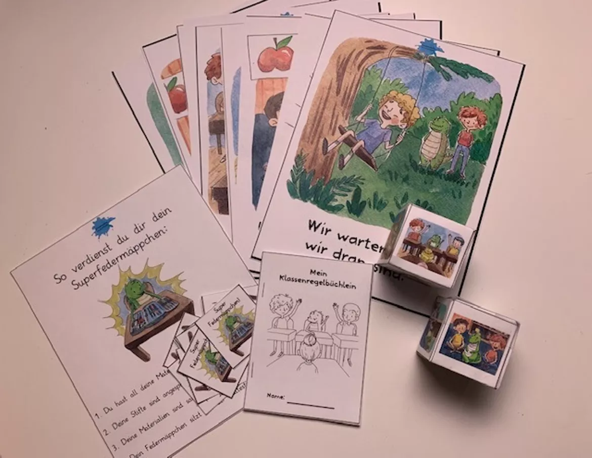 Bild in der Beschreibung des Unterrichtsmaterials Material zum Buch "Dinos Erster Schultag" von kinderwerke #9