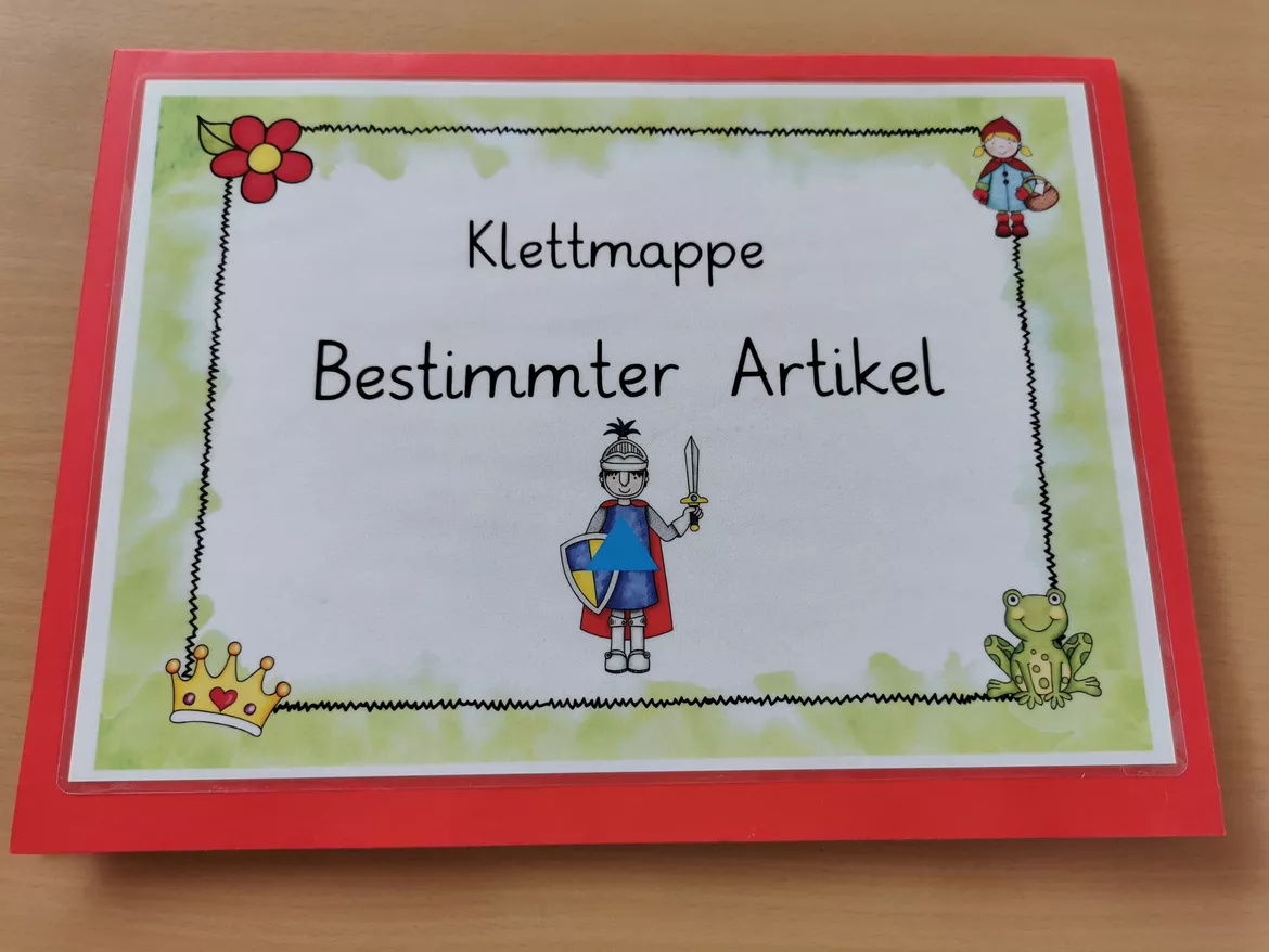 Bild in der Beschreibung des Unterrichtsmaterials Wortartenmärchen: Klettmappe Bestimmter Artikel von Frau Waschbär #2