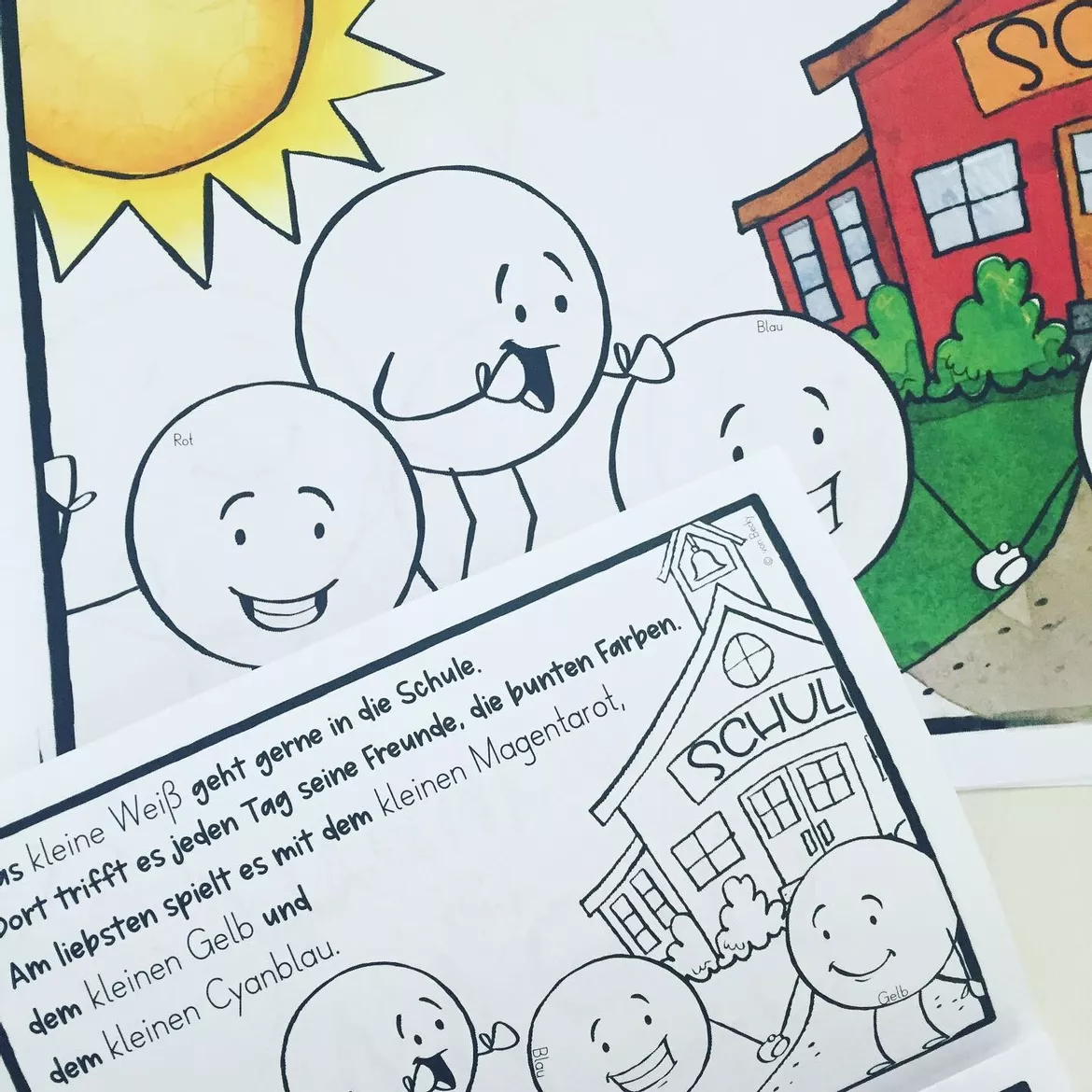 Bild in der Beschreibung des Unterrichtsmaterials Farbenlehre: Geschichten über Farben (kleines Weiß), Farben mischen von Becky #1