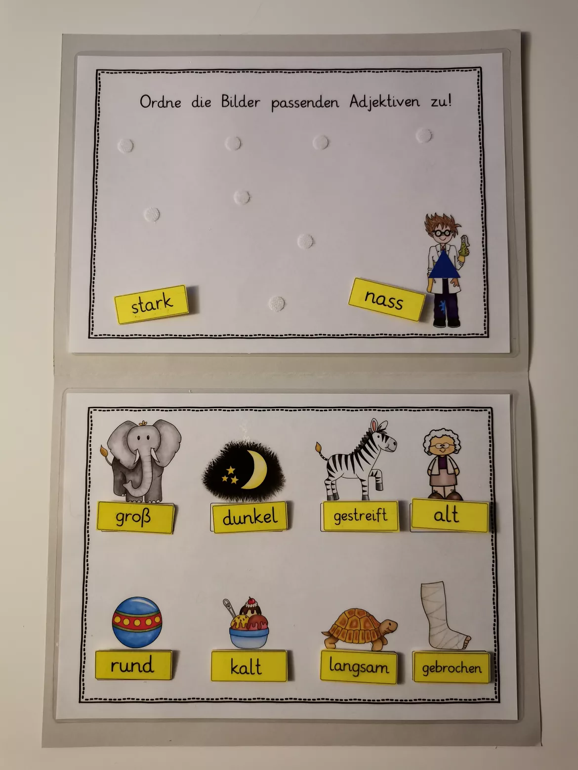 Bild in der Beschreibung des Unterrichtsmaterials Wortartenmärchen Klettmappe: Adjektive von Frau Waschbär #2