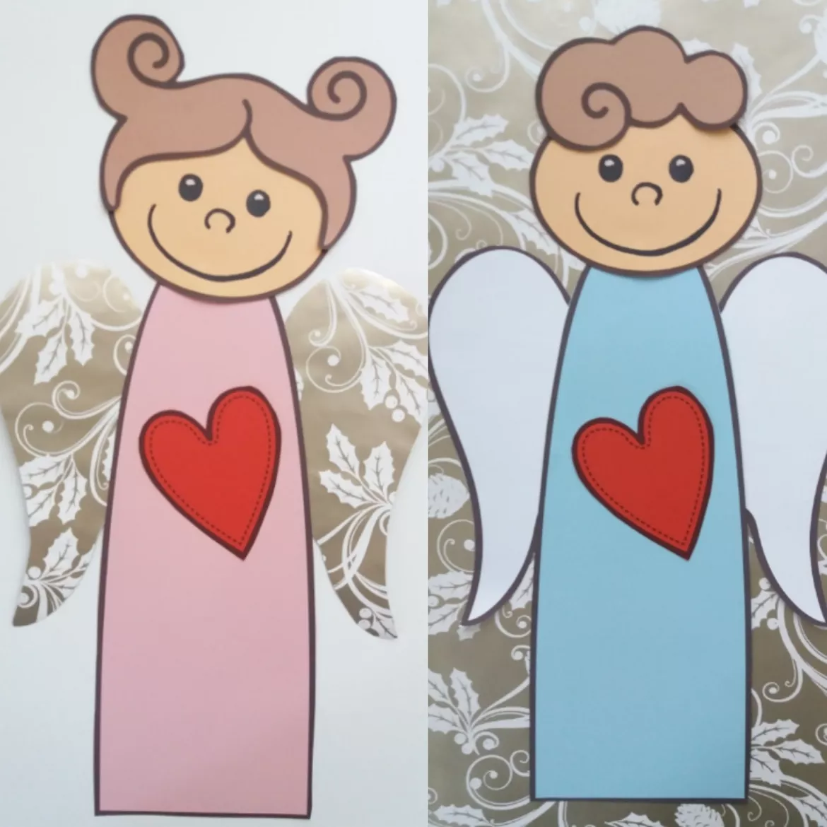 Bild in der Beschreibung des Unterrichtsmaterials Classroom Printables Engel Bastelvorlage Advent Weihnachten von Wolkenland.Graphics #3