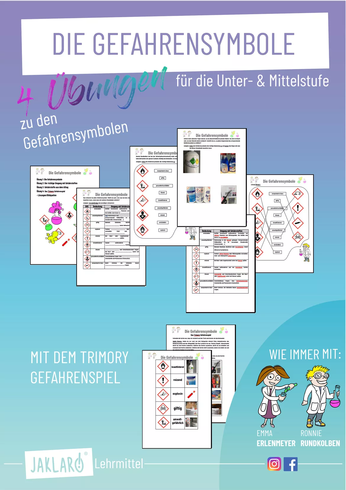 Bild in der Beschreibung des Unterrichtsmaterials JAKLARO! Die Gefahrensymbole von JAKLARO! Lehrmittel #1