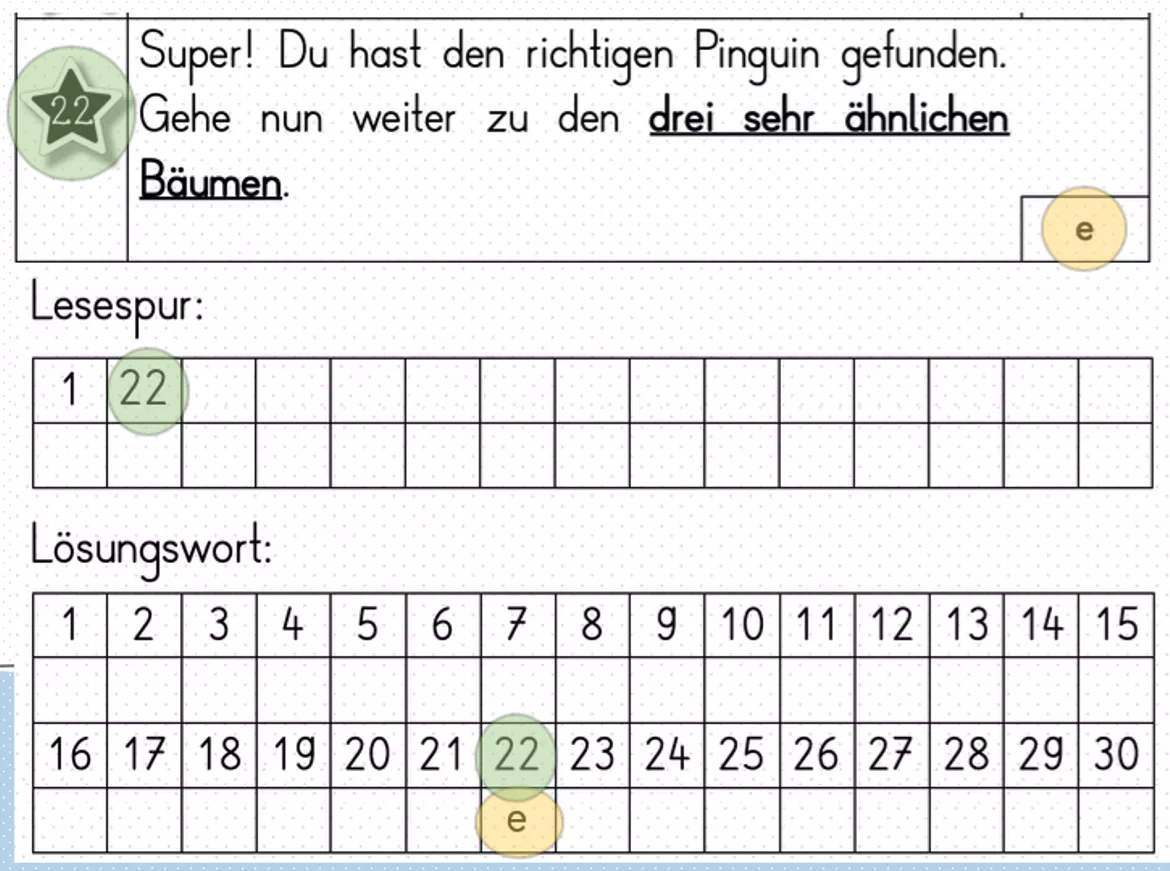 Bild in der Beschreibung des Unterrichtsmaterials Lesespurgeschichte "Der verschollene Schneemann" von nekoneko #1