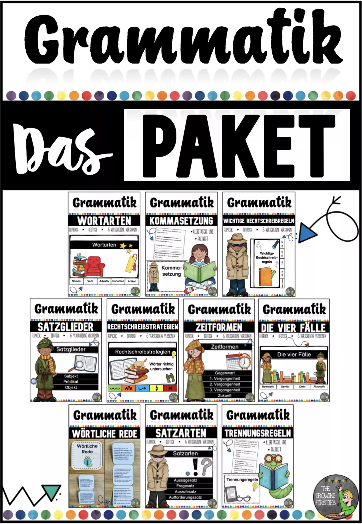 Bild in der Beschreibung des Unterrichtsmaterials Die WORTARTEN - Flipbook von The Growing Firsties #1