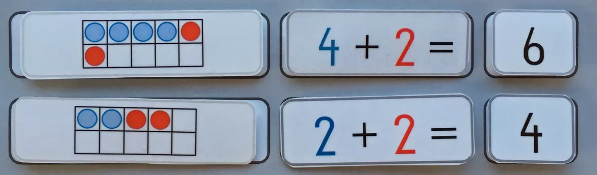Bild in der Beschreibung des Unterrichtsmaterials Velcro 7: Addition to 10 von lebendiges lernen #1