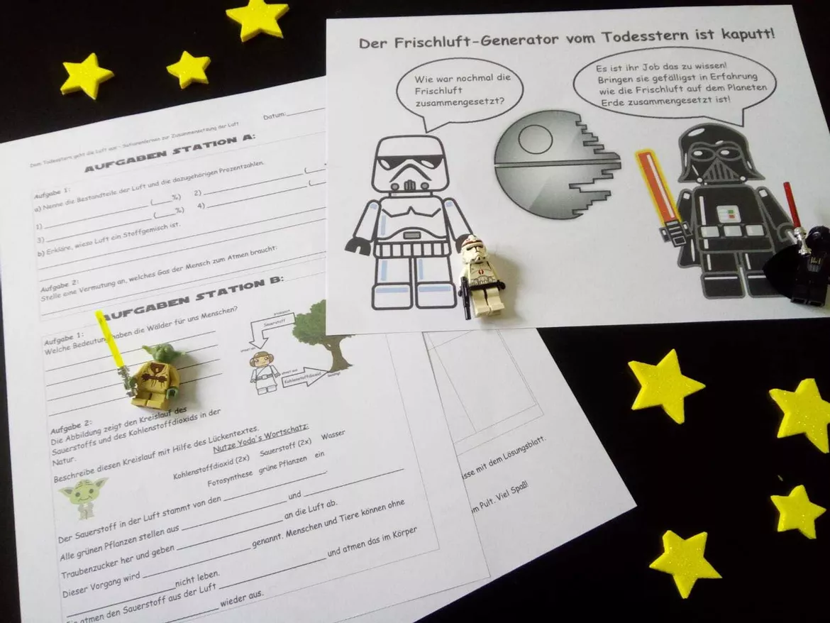 Bild in der Beschreibung des Unterrichtsmaterials Stationen: Zusammensetzung der Luft (inspired by star wars®) von Natur.Wissen.schaffen #2